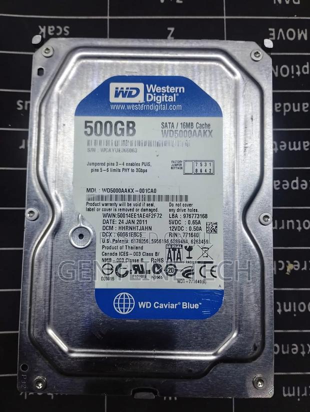 500gb Wd Internal Desktop HDD – Fast Durable Drive
