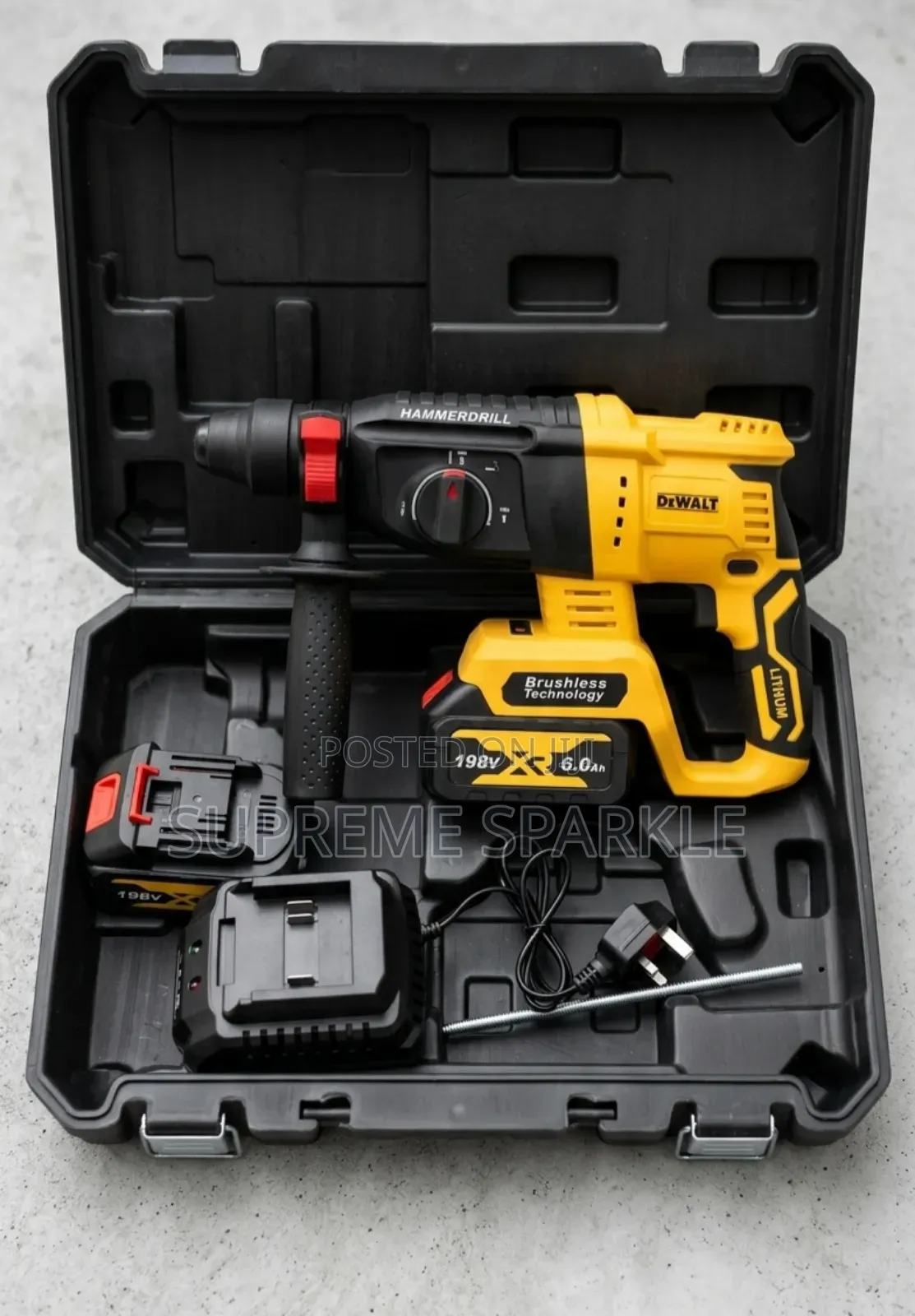 Dewalt Cordless Rotary Hammer Drill. 198v 6.0ah