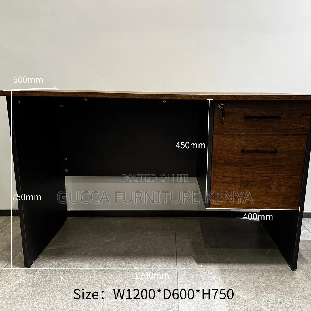 Clerical Customized Brown Study Desk With Drawers