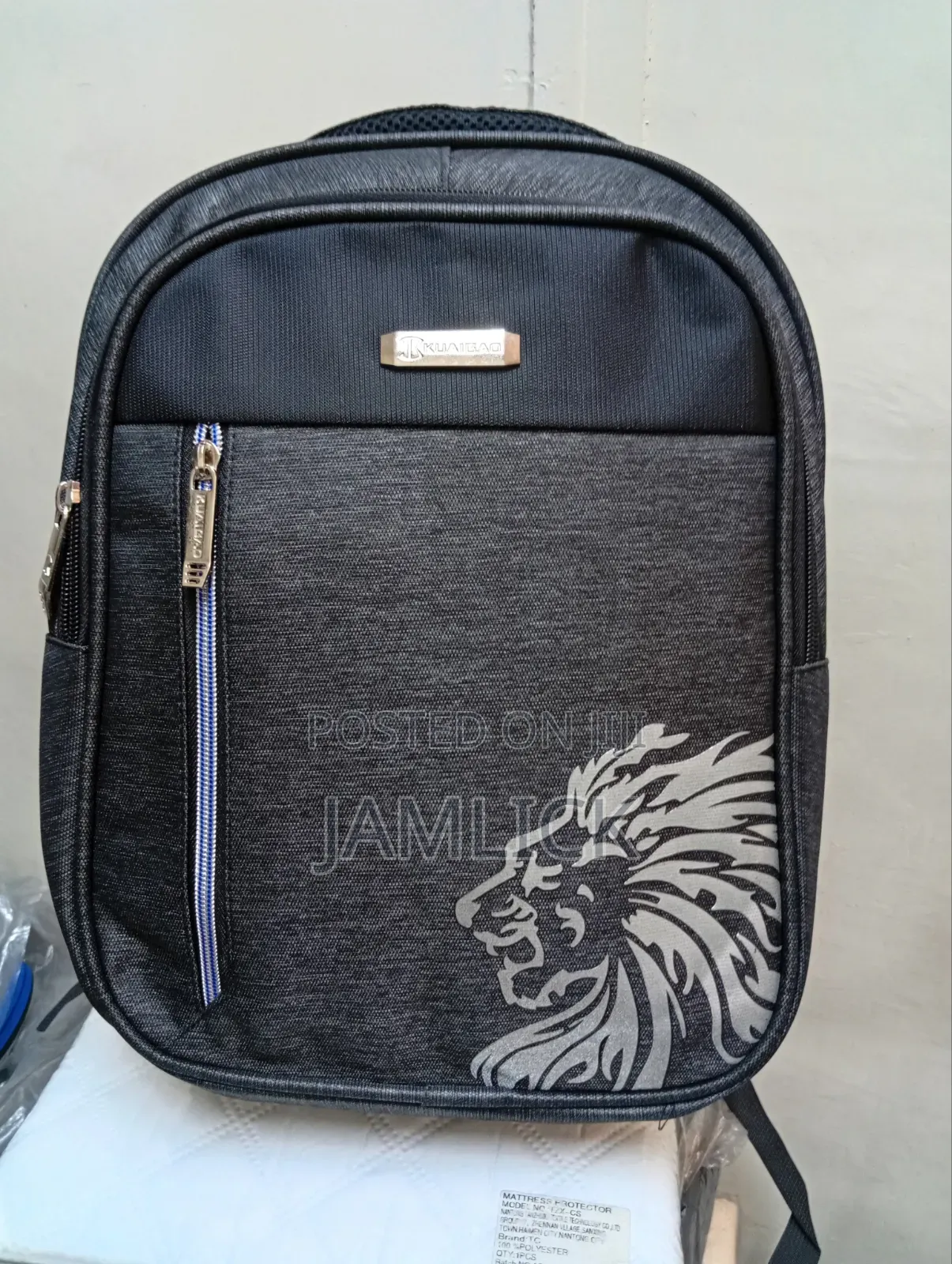 Lion Print Large Capacity Backpack