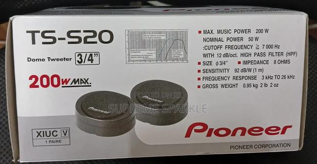 Pioneer Ts-S20 Dome Tweeters. 3/4" 200w. - thumbnail 2