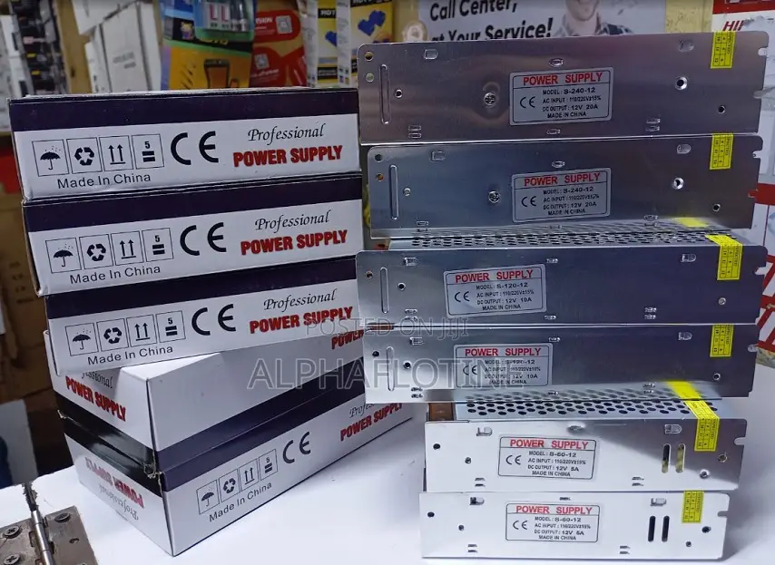 Open Frame CCTV Power Supply 12v Dc/20a, 240 Watts (12v × 20a)