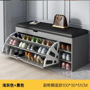 Entryway Bucket Flip Shoe Rack With Bench Seat