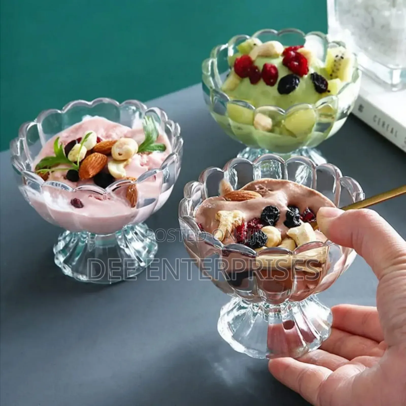 Elegant Ice Cream/Dessert Glass Bowl