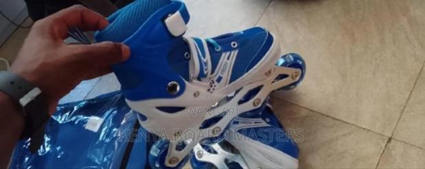 Blue Medium Complete Skates Shoes +Guard + Helmet