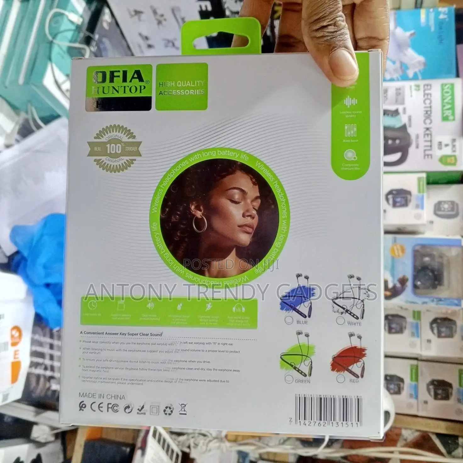 Ht-075 Wireless Earbuds Neckband Smart Touch Control