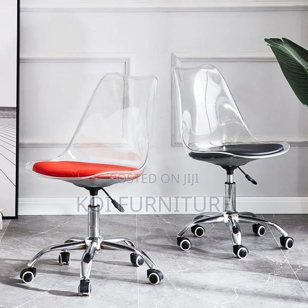 Dining Chairs; Swvel Clear Dining Transparent Chair