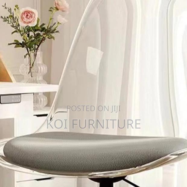 Dining Chairs; Swvel Clear Dining Transparent Chair - thumbnail 5
