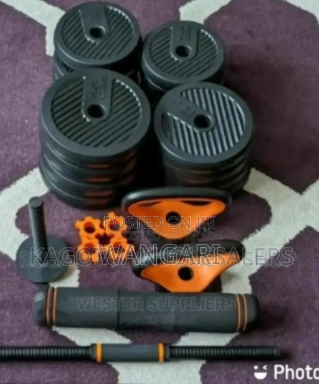 Complete Set. Full 50kgs 6in1 Dumbbells