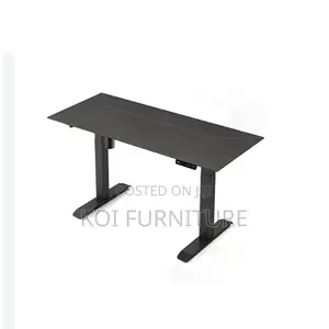 Office Desk; Adjustable Brown Top Home Office Motor Desktop Table