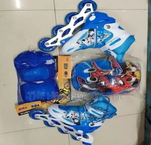 Blue Large Skating Shoes + Helmet