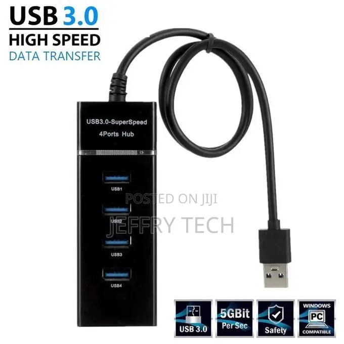 Usb 3.0 4 Ports Hub - Black