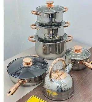 Yemitei 12pcs Premium Cookware Set Stainless Steel Sufuria Set