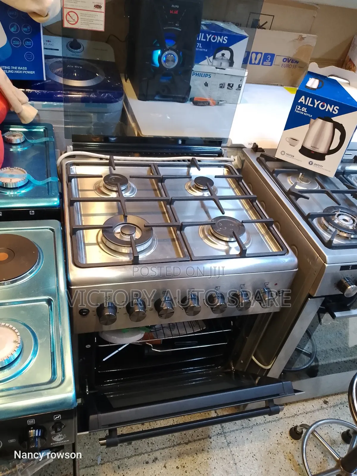 Silver All Gas With Electric Oven