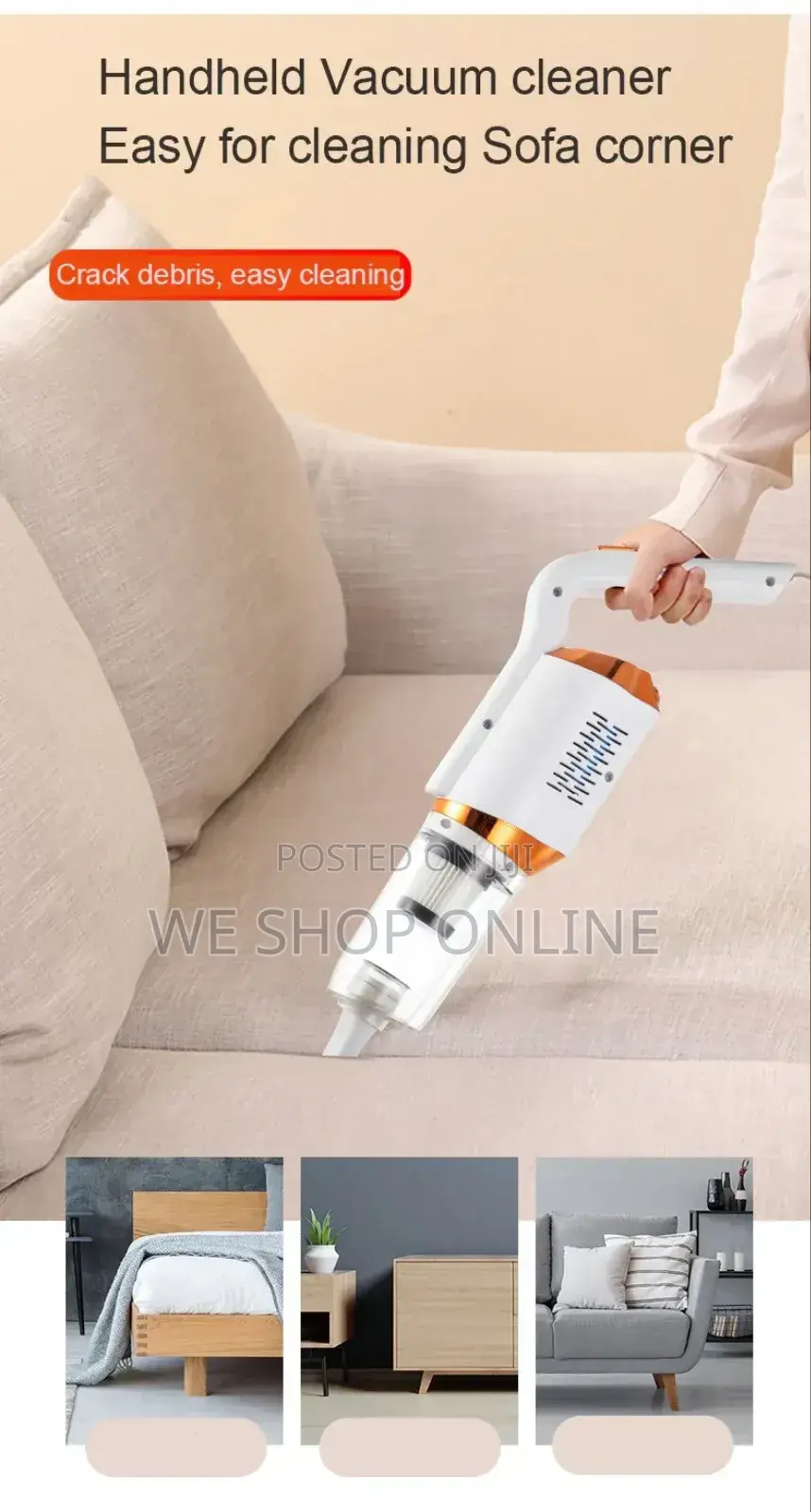 120w Wireless Rechargeable Car/ Home Vacuum Cleaner