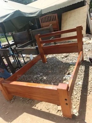 Mahogany Beam Bed King Size