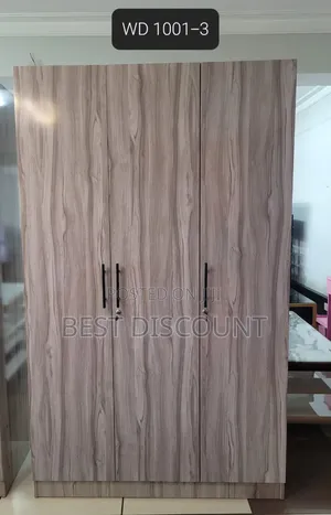 3-Door Wooden Wardrobe