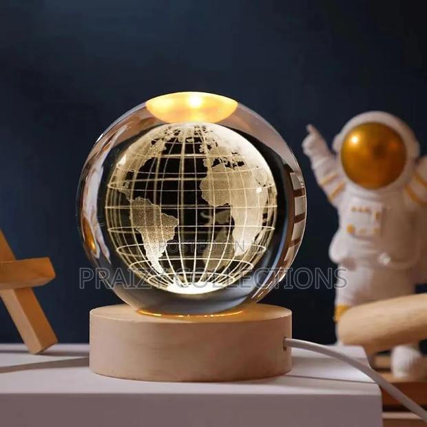 3d Earth Crystal Led Globe Decorball Night Lamp -Astronomy Space Gifts