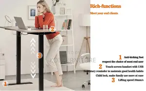 Office Desk; 1200mm Black Home Office Electric High End Desk