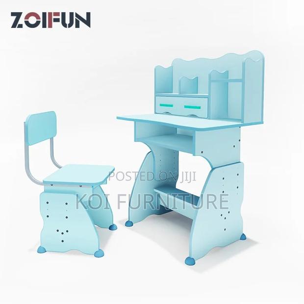 Home Desk; Colorful Home School Matching Desk Chairs Set For Kids - thumbnail 3