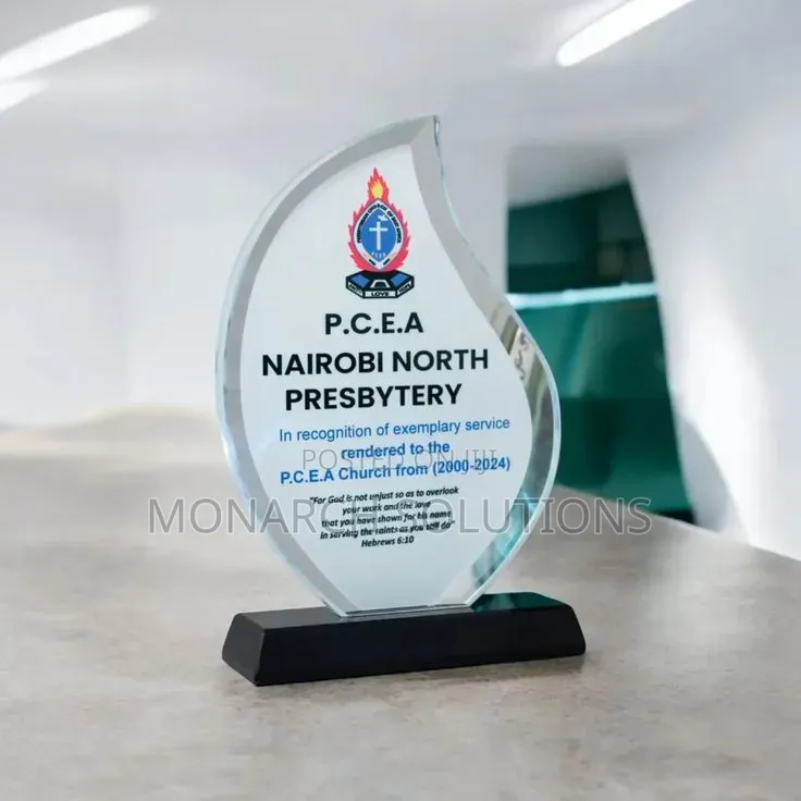 Crystal Clear Awards With Printing