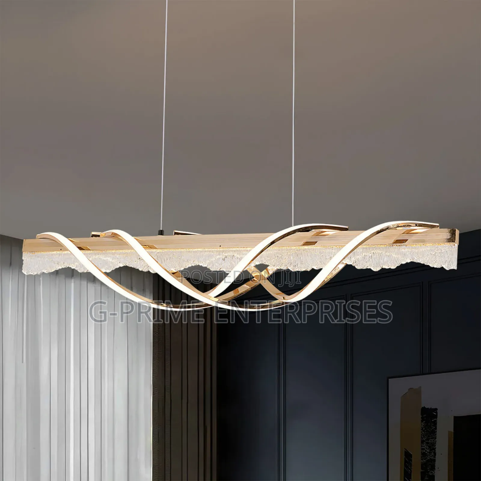 Swirl Straight Led Chandelier