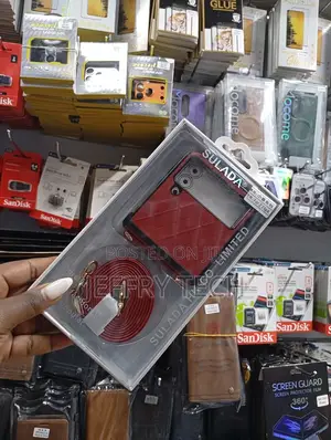 Sulada Brand Leather Case for a Samsung Galaxy Z Flip Phone, Shoulder