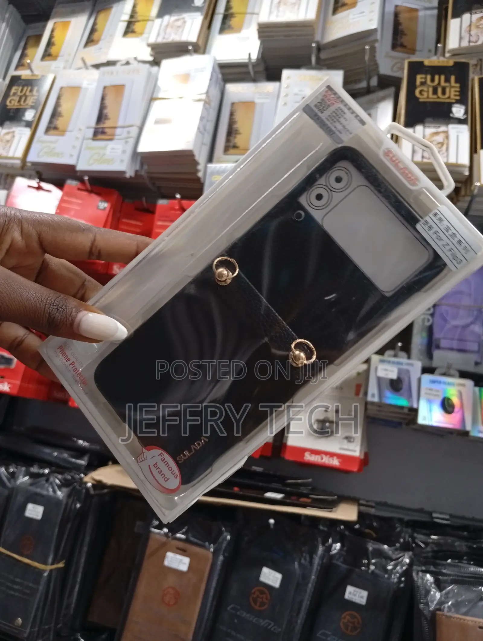 Leather Wrist Strap Phone Case for Samsung Galaxy Z Flip 4 3 Cover