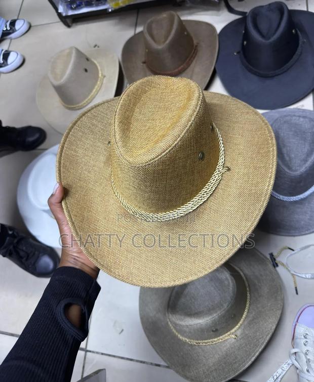 Light Brown Unisex Cowboy Hats Cowgirl Hats - main view