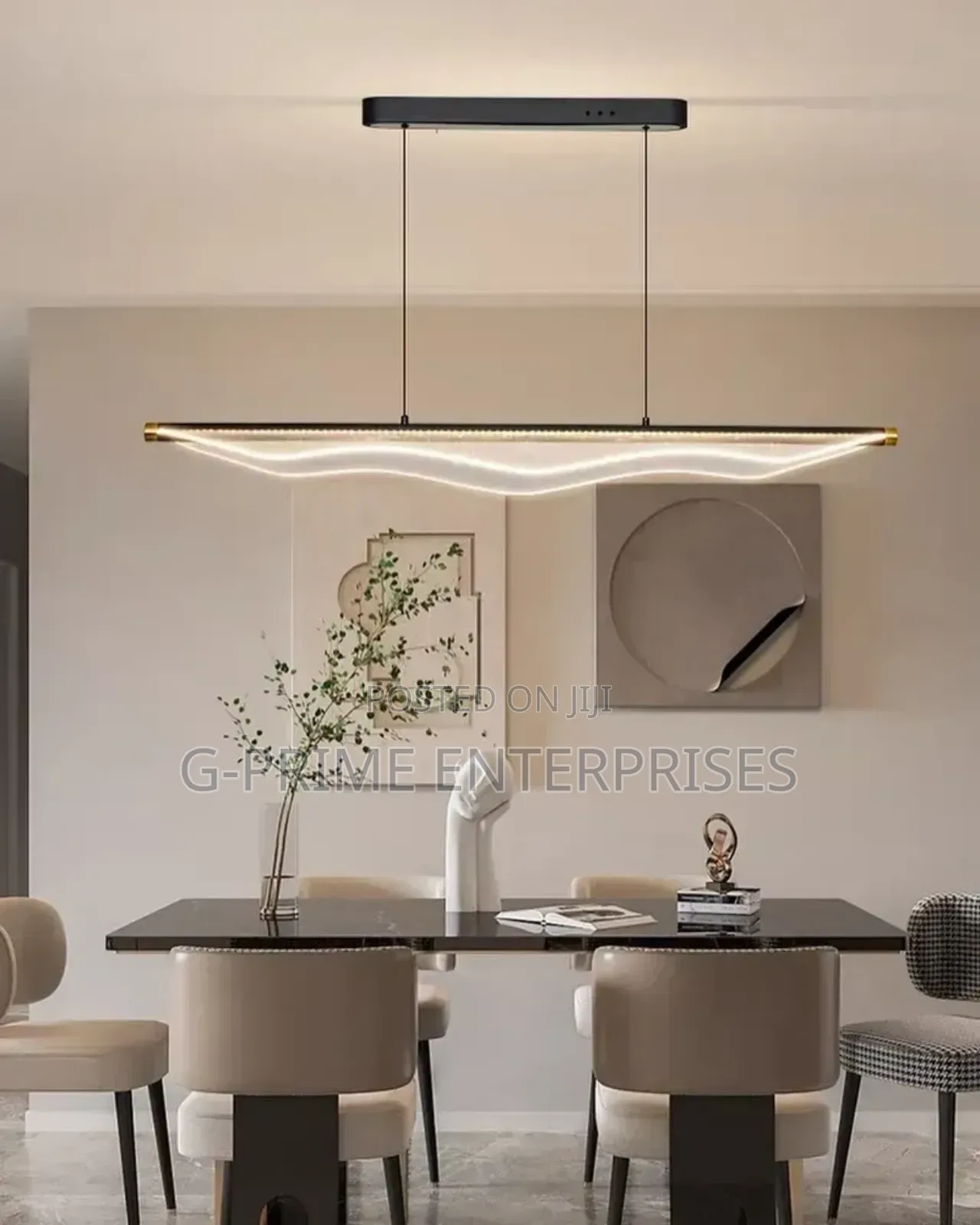 Scandivadian Curved Led Chandelier Light