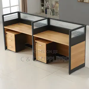 2-Way Brown Office Workstation