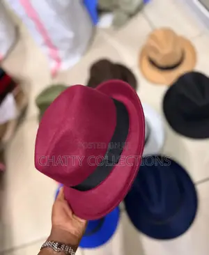 Maroon Small Brim Fedora Hats for Adults and Kids
