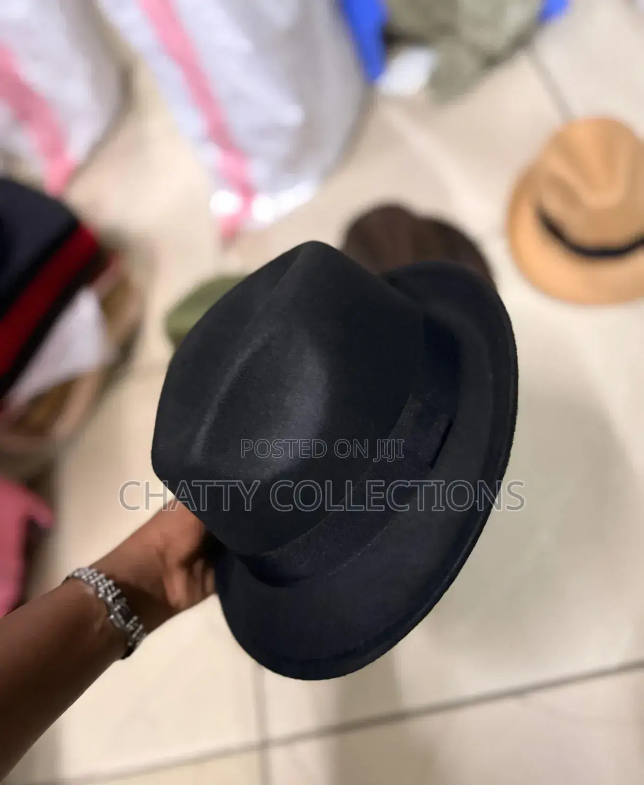 Black Small Brim Fedora Hats for Adults and Kids