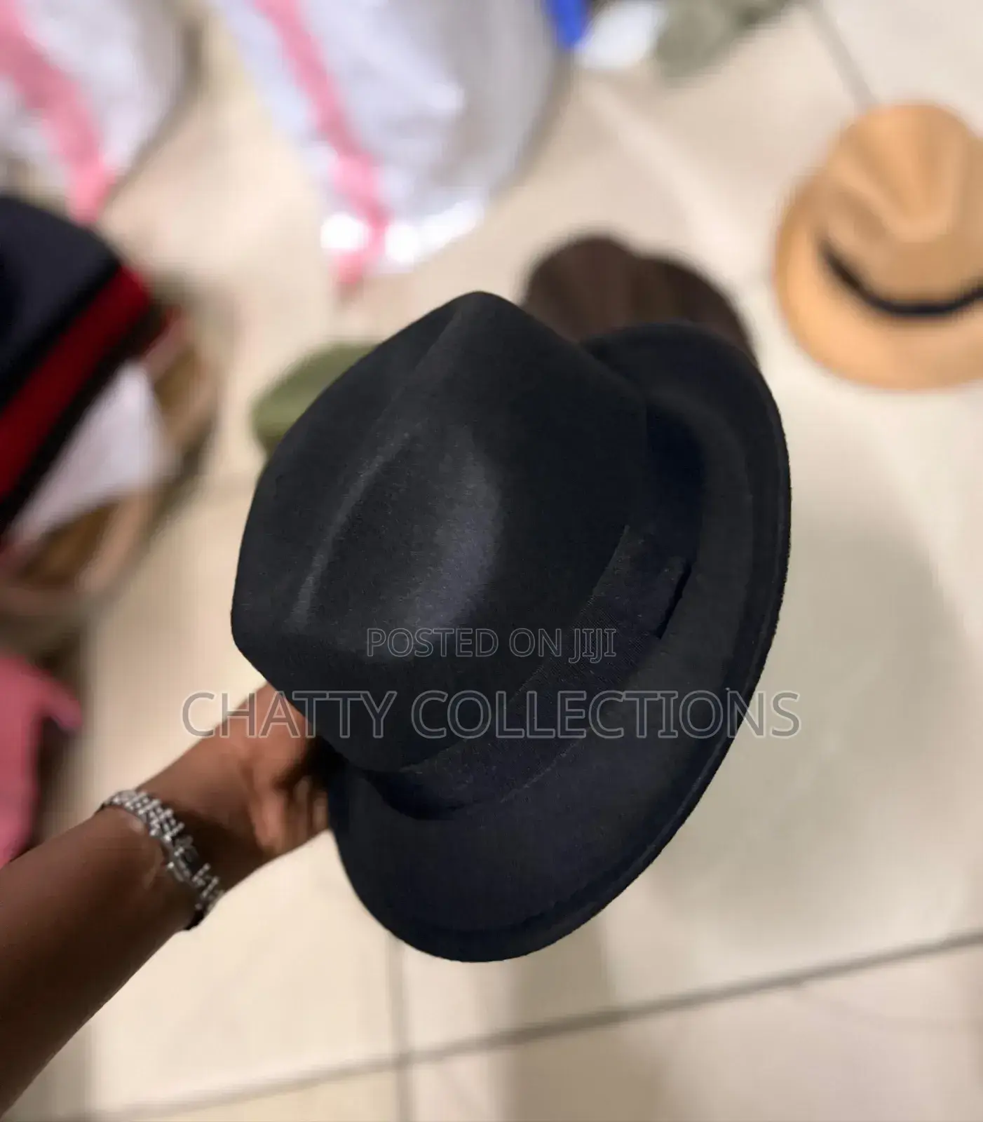 Black Small Brim Fedora Hats for Adults and Kids