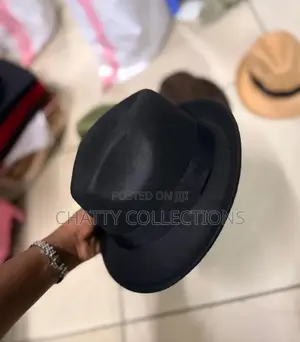 Black Small Brim Fedora Hats for Adults and Kids