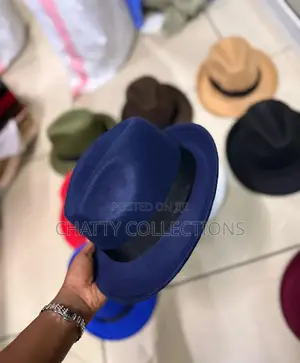 Navy Blue Small Brim Fedora Hats for Adults and Kids