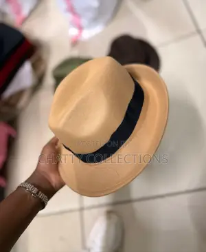 Light Brown Small Brim Fedora Hats for Adults and Kids