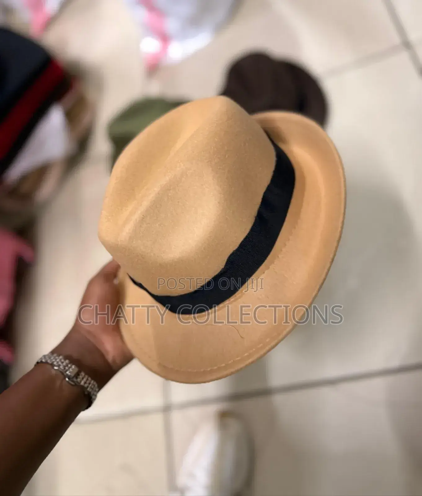 Light Brown Small Brim Fedora Hats for Adults and Kids