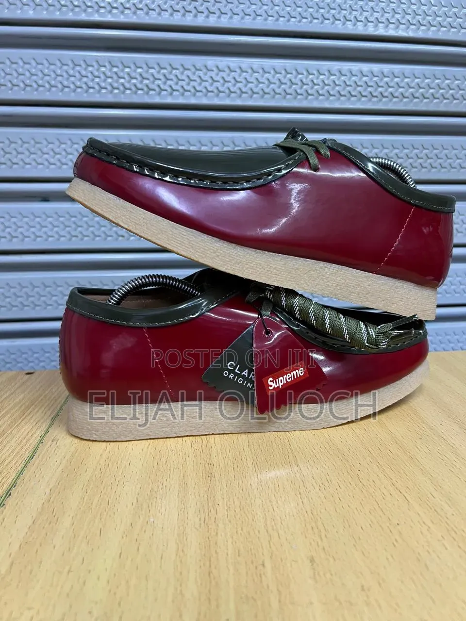 SupremeClarks Original Patent Leather Red/Green Is Now Accessible