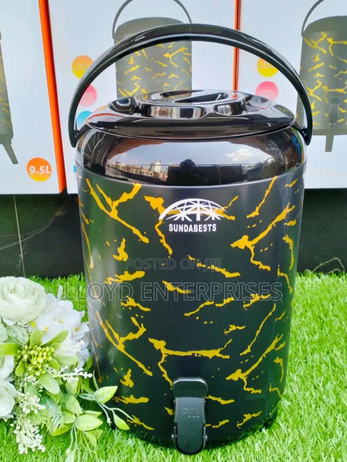 9.5 Litres Black With Marble Effect Tea Urn