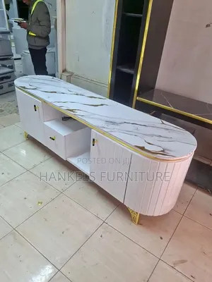 Tv Stand Elegant Marble Living Room Furniture