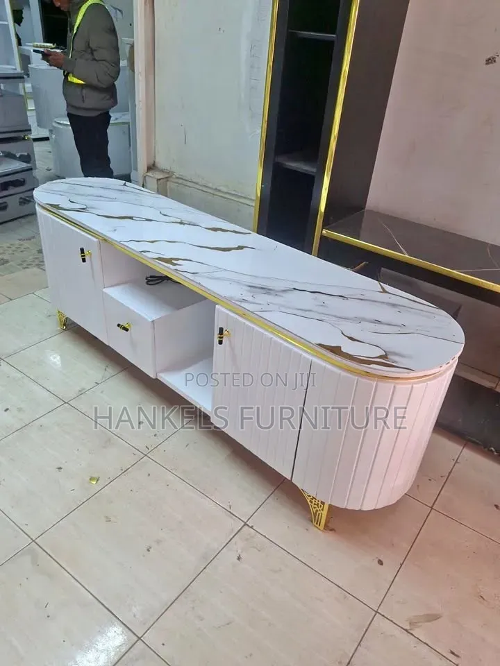 Tv Stand Elegant Marble Living Room Furniture