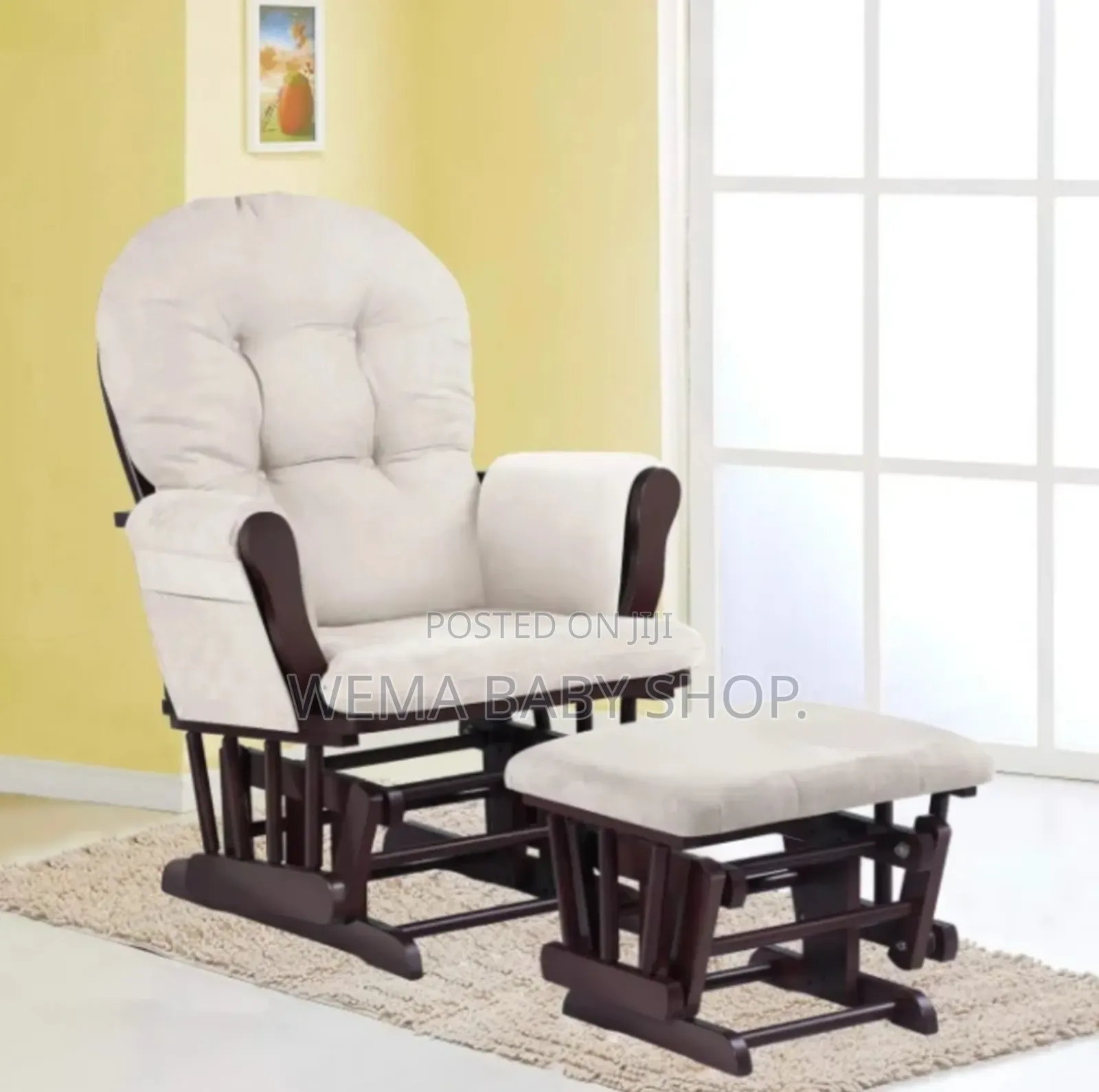 Nursery Glider and Ottoman Set Nursing Chair