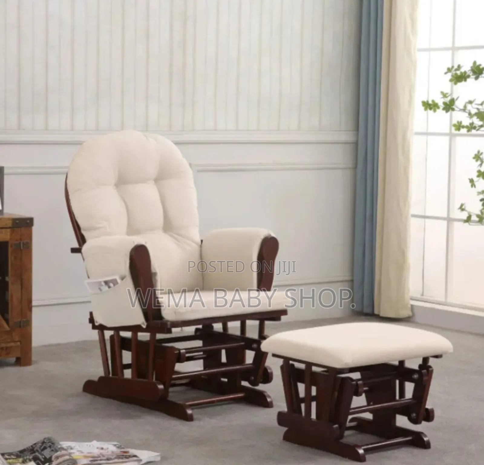 Nursery Glider and Ottoman Set Nursing Chair