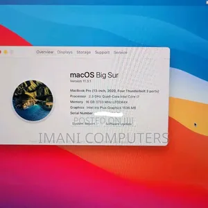 Laptop Apple MacBook Pro 2020 32GB Intel Core i7 SSD 512GB