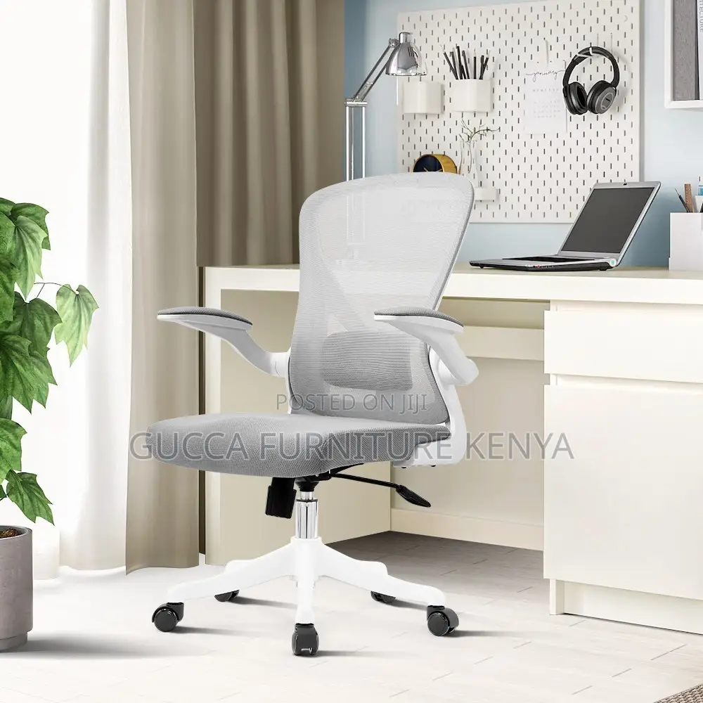 Ergonomic Mid Back Mesh Seat With Armrest