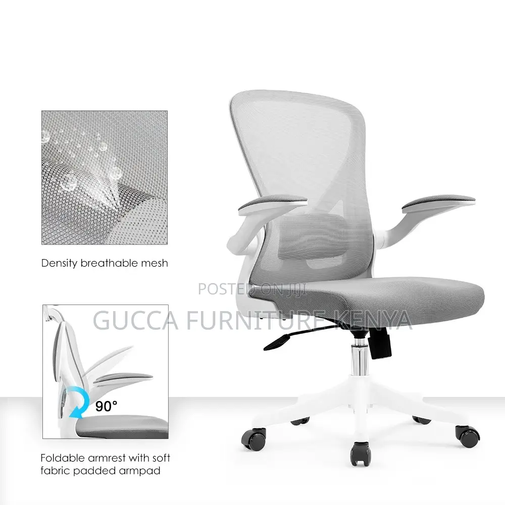 Ergonomic Mid Back Mesh Seat With Armrest