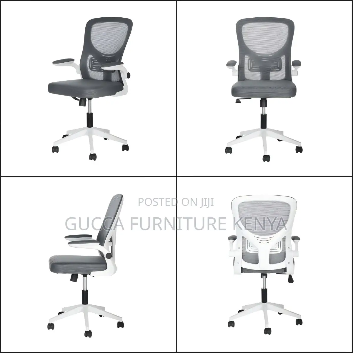 Ergonomic Mid Back Mesh Seat With Armrest