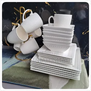 White 24 PCS Square Dinner Set.