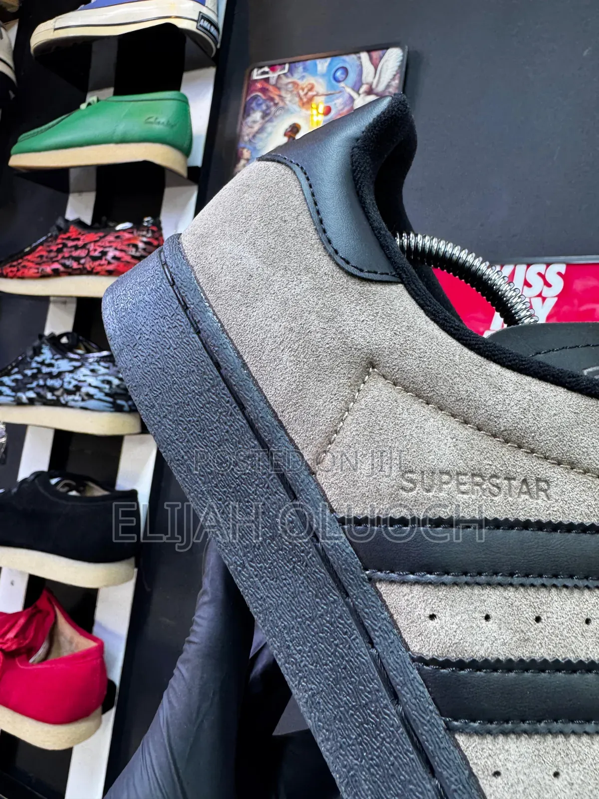 Brown/Black Leather Adidas Superstar.
 Sizes :_40 41 42 43 44 45_